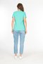 100% Cotton Women's T-Shirt Solid Color Water Green Crew Neck Short Sleeve Combed Cotton T-Shirt - 8