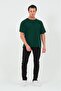 X Seruvene 100% Organic Cotton Men's Plain Emerald Green T-Shirt Regular Fit / Regular Fit - 2