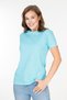100% Cotton Women's T-Shirt Solid Color Mint Crew Neck Short Sleeve Combed Cotton T-Shirt