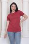 100% Cotton super quality women's t-shirt solid color burgundy crew neck organic cotton combed t-shirt - 4