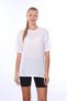 Women's Underwear Showing Transparent Combed Cotton White Crew Neck Oversize T-shirt - 2