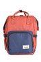 16099 Mother Baby Care Backpack 2-Piece Orange-navy blue - 3