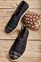 Women's Espadrille Soft Black Studded Ballerinas