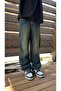 Trend Baggy Green Washed Baggy Jean Pants - 7