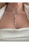 Fairycore Coquette Pearl Y Necklace with Lucky Fish Charm