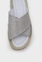 Maren Cross Stone Banded Stone Detailed Wedge Heel Women's Slippers - 2
