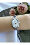 Vintage Oval Silver Inside Pink Women Wrist Watch - 5
