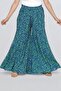 Women's Elastic Waist Patterned Pocket Skirt Trousers - 3