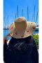 Camel Cherry Embroidered Wide Brim Women's Summer Hat Hsr2115 - 2
