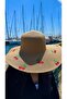 Camel Cherry Embroidered Wide Brim Women's Summer Hat Hsr2115 - 4