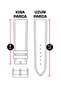 حزام ساعة من الجلد الطبيعي باللون الأسود مقاس 20 مم - 4