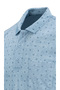 Men's Polo Neck Digital Print Pocket Classic Fit Blue T-Shirt - 5104 - 3