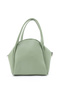 Mint Green Shk132 Faux Leather Single Compartment Double Strap Hand and Cross Shoulder Bag L:16 E:17 W:10 cm - 3