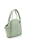 Mint Green Shk132 Faux Leather Single Compartment Double Strap Hand and Cross Shoulder Bag L:16 E:17 W:10 cm - 2