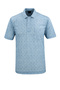 Men's Polo Neck Digital Print Pocket Classic Fit Blue T-Shirt - 5104