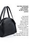 Black Shk132 Faux Leather, Zippered Single Compartment, Snap Detail, Hand, Arm and Shoulder Bag - 7