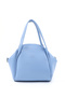 Blue Shk132 Faux Leather, Zippered Single Compartment, Snap Detail, Hand, Arm and Shoulder Bag