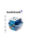 Lock & Lock To-Go 2-in-1 Salad Box Blue - Leak-Proof, BPA-Free Container with Removable Divider