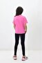 Girl's Crew Neck Short Sleeve Printed T-Shirt - 6