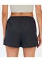 Women's Short Pocketless Black Linen Shorts - 4