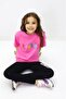 Girl's Crew Neck Short Sleeve Printed T-Shirt - 5