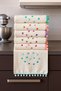 Set of 6 30x50 Kitchen Towels with Pompom and Heart Embroidery - 6