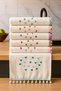 Set of 6 30x50 Kitchen Towels with Pompom and Heart Embroidery - 3