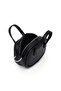 Black Shk210 Faux Leather Single Compartment Zippered Handbag and Charm Bag Accessory - 6