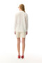 Women's Off-White V-Neck Textured Casual Blouse - 2