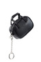 Black Shk210 Faux Leather Single Compartment Zippered Handbag and Charm Bag Accessory - 8