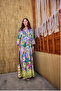 Women's Abstract Botanical Pattern Dress Pink-Purple - 5