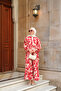 Women's Smoke Patterned Dress Red - 5