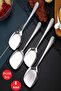 Set of 4 Luxury Serving Spoons Large Size Stainless Steel Spoons Salad Pastry Food Serving Kitchen Spoons