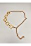 Women's Ring and Square Buckle Design Gold Chain Belt 7300 - 2
