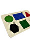 World Felt Covered Shapes Puzzle, Wooden Insert-And-Remove Puzzle, Colorful Educational Puzzle, Shape Learning - 8