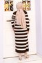 Striped Knitwear Long Dress Tsd240719 Brown - 6