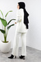 Zippered knitwear set tsd240950 white - 5
