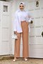 Striped Palazzo Trousers TSD240117 Tan