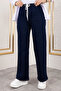 Wide Leg Elastic Waist Jeans Tsd 250106   Dark Blue - 4