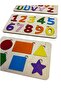 Parla Felt Covered Puzzle Set, Wooden Insert-And-Connect Puzzle Set, Educational Puzzle, Letter/Number/Shape Learning - 6