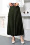 Belted Pleated Skirt Tsd230113 Khaki