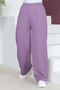 Elastic Waist Wide Leg Trousers TSD230514 Lilac - 4