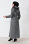 Zippered Full Length Coat with Ornamental Pockets TSD230810 Gray - 5