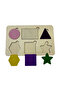 Dream Felt Covered Shapes Puzzle, Wooden Find-And-Insert Puzzle, Colorful Educational Puzzle, Shape Learning - 5