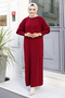 Reglan Sleeve Knitwear Long Dress Tsd240725 Burgundy