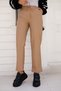 Leather Trousers with Side Stitching Detail Tsd240814 Tan - 4