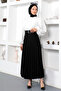 Belted Pleated Skirt Tsd220915 Black - 2