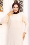 Crew Neck Knitwear Long Dress Tsd240720 Beige - 2
