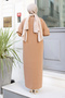Reglan Sleeve Knitwear Long Dress Tsd240725 Camel - 5