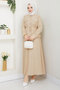 Elastic Waist Skirt Suit Tsd250164 Beige - 3